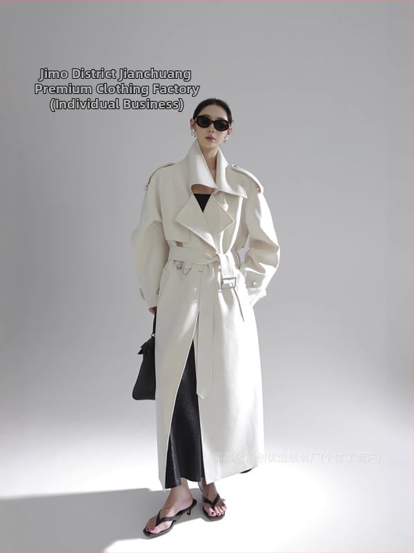 Дамско палто от полиестер, средна дължина, свободна кройка, костюмно яке, еднобортно закопчаване