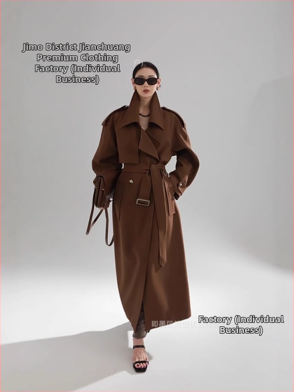 Дамско палто от полиестер, средна дължина, свободна кройка, костюмно яке, еднобортно закопчаване