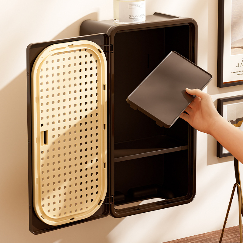 Fali tartó papírzsebkendő fürdőszobához, műanyag, négyszögletes alak, márka Orange words, stílus Új kínai stílus