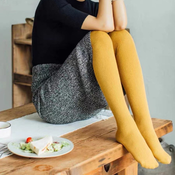 KSOX Női gyapjú harisnya - teljes hosszúságú, közepes vastagságú, gyapjú anyag, téli, tavaszi és őszi szezonokra