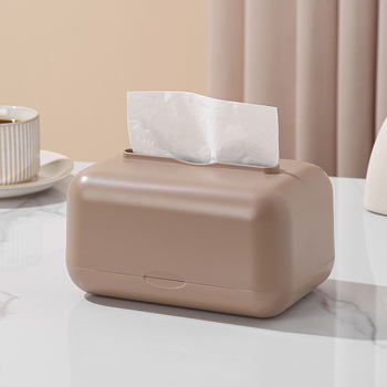 Törlőkendő doboz elasztikus tálcával – műanyag, vízálló, többfunkciós, 001-es modell, modern minimalista dizájn a nappaliba