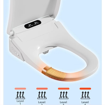 Inteligentná doska na toaletu s okamžitým ohrevom vody, nastaviteľnou teplotou vody, vyhrievaným sedadlom, samočistiacou tryskou, diaľkovým ovládaním