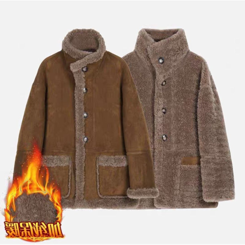 Fleeczes béléses kabát, kétoldalas szőrme, lazán szabott, középhosszú (50-65 cm), rever gallér, hosszú ujjú, poliészter 95%