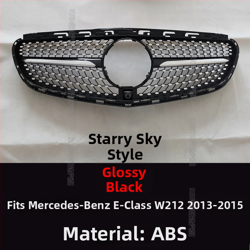 Mercedes‑Benz W212 E-Class Starry Sky GT Grille, ABS πλαστικό, εγκατάσταση στον προφυλακτήρα, μοντέλα 2009–2015