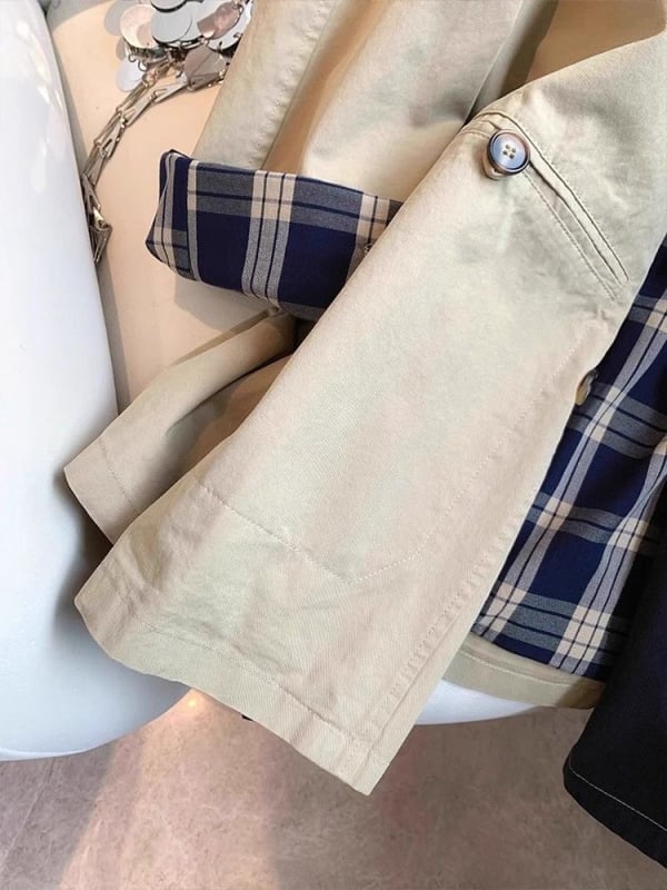 Дамско палто с свободна кройка до средна дължина, лацкан, закопчаване с цип, полиестерна материя с 3D ефект (95%+ полиестер), пролет 2025 — градски стил за ежедневното пътуване