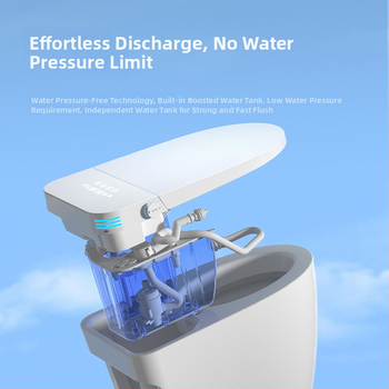 Έξυπνο WC με αυτόματη ξεπλύση, κεραμικό σώμα, ρυθμιζόμενη θερμοκρασία νερού, θερμαινόμενο κάθισμα, ρύθμιση πίεσης νερού, 3L σιφόν φλάς, All-in-One, Μοντέλο 701