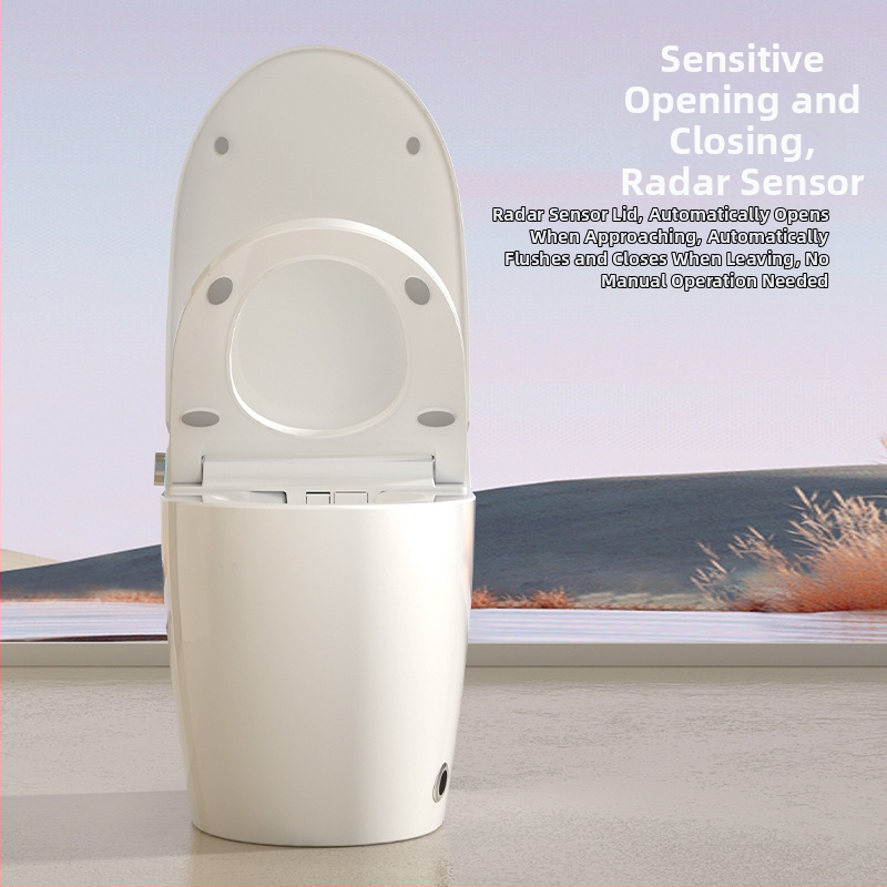 Έξυπνο WC με αυτόματη ξεπλύση, κεραμικό σώμα, ρυθμιζόμενη θερμοκρασία νερού, θερμαινόμενο κάθισμα, ρύθμιση πίεσης νερού, 3L σιφόν φλάς, All-in-One, Μοντέλο 701