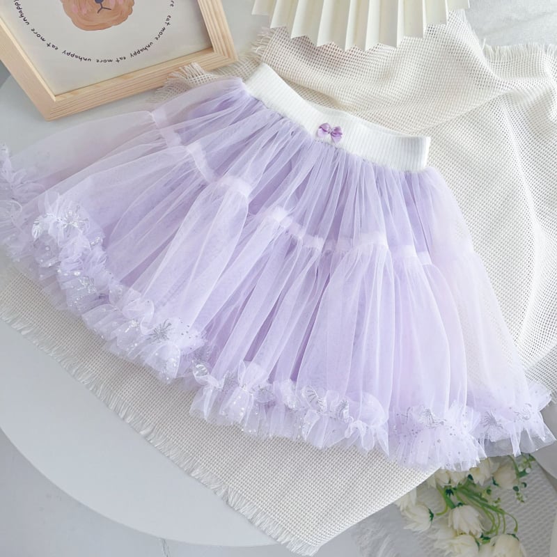 Детска принцова пола от мрежеста тъкан с слой тюля, 100% полиестер, за деца на възраст 3–8 г