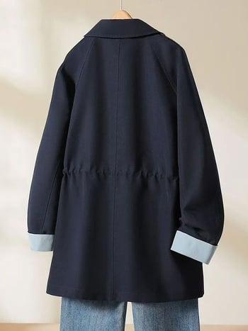 Яке без ръкави с поло яка, силует А-линия, Ultra-Short дължина, плат Cotton Blend, средна дебелина