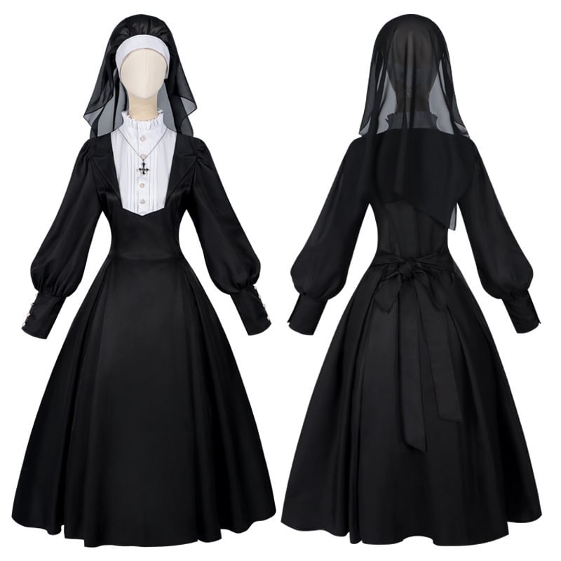 Nun cosplay ruhaszett, poliészter 80–90%, elegáns irodai stílus, 2025 tavasz