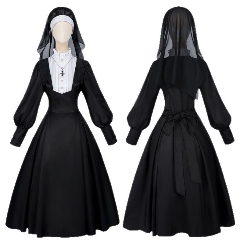 Nun cosplay ruhaszett, poliészter 80–90%, elegáns irodai stílus, 2025 tavasz