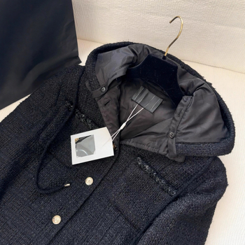 Jachetă damă cu glugă din bumbac, model 3D, croială lejeră, mâneci lungi