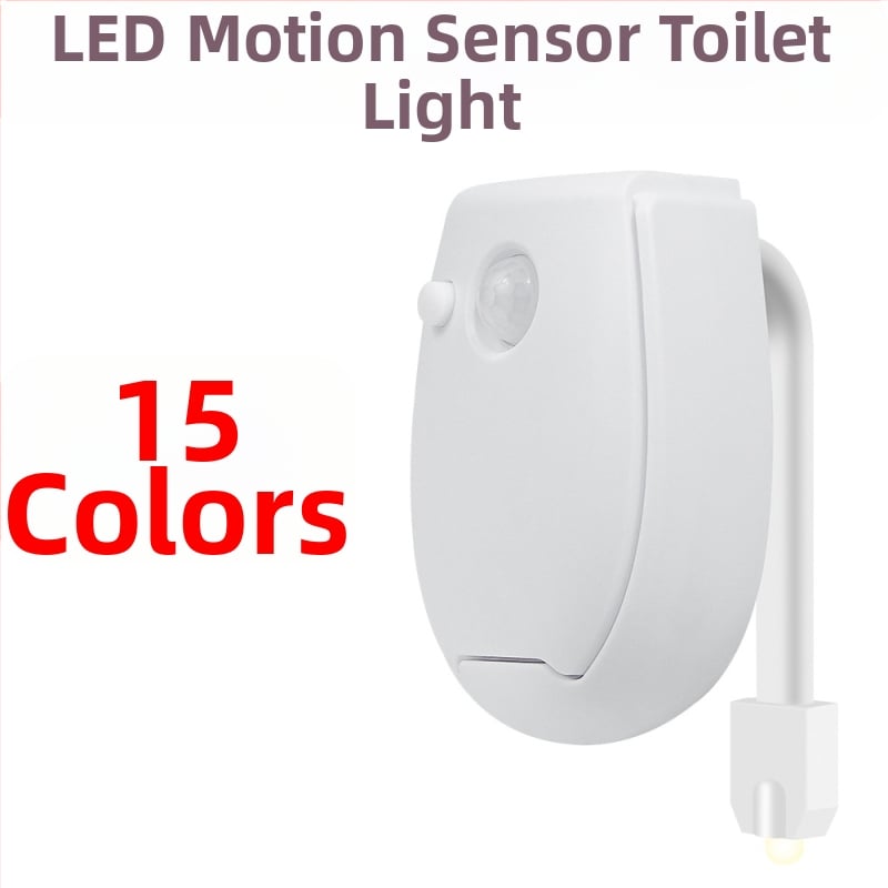 Тоалетна нощна лампа със сензор за движение, 5V захранване от батерия, PC абажур