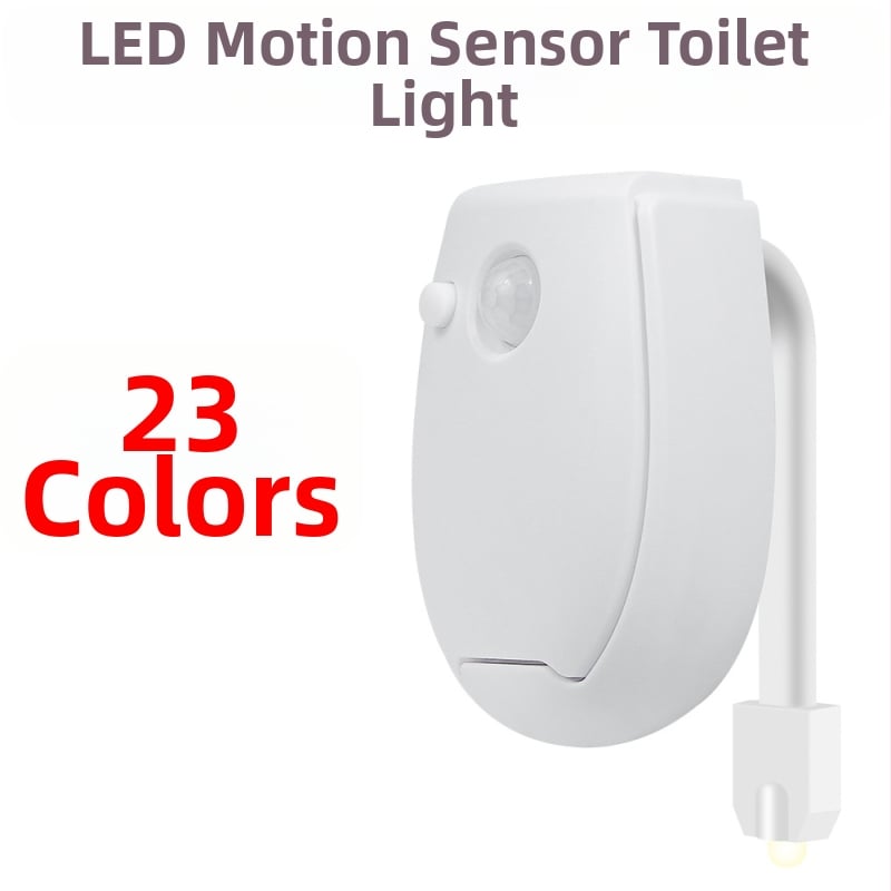 Тоалетна нощна лампа със сензор за движение, 5V захранване от батерия, PC абажур