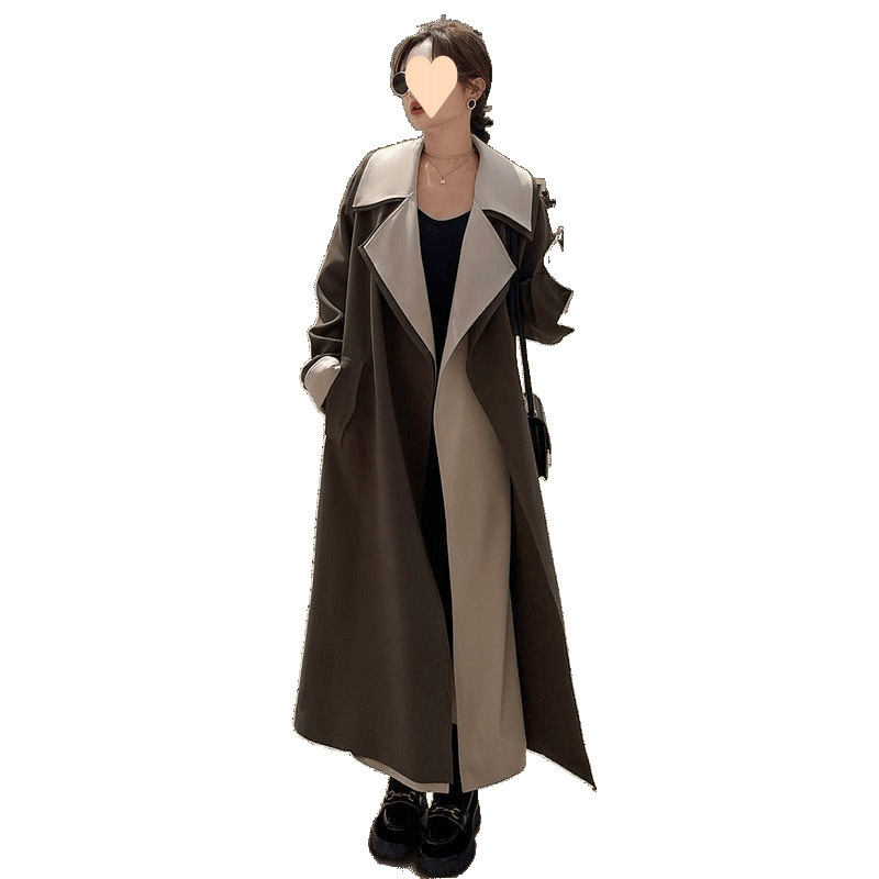 Palton lung pentru femei - inspirație Hepburn, stil coreean, cu dantele și nasturi, eleganță urbană, iarna 2022