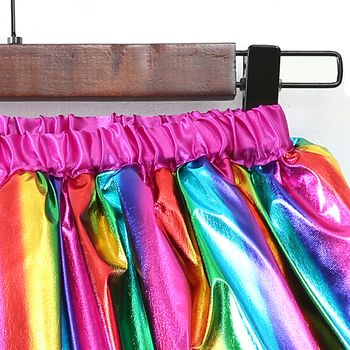 Детска пола за танци с подплата, плисирана полиестерова тъкан, модел точки, подплата 100% полиестер