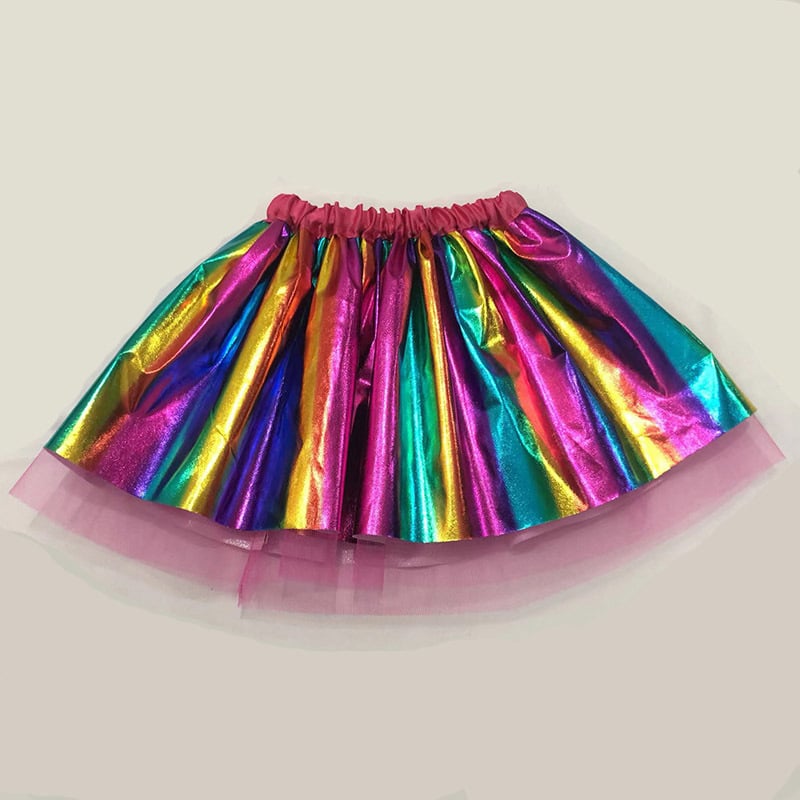 Детска пола за танци с подплата, плисирана полиестерова тъкан, модел точки, подплата 100% полиестер