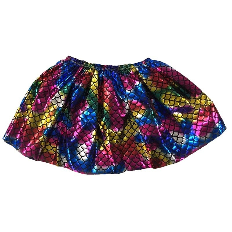 Детска пола за танци с подплата, плисирана полиестерова тъкан, модел точки, подплата 100% полиестер