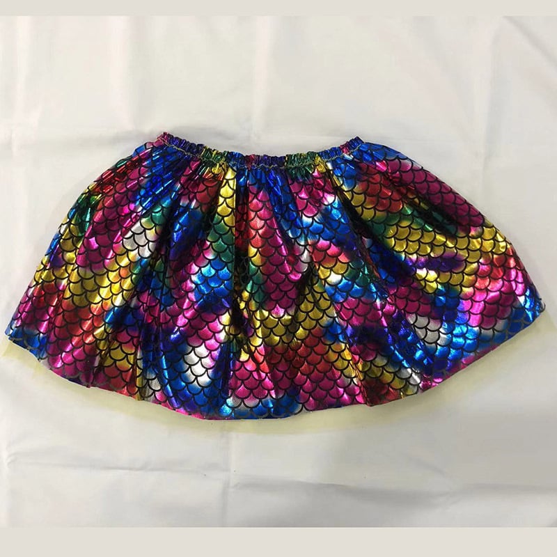 Детска пола за танци с подплата, плисирана полиестерова тъкан, модел точки, подплата 100% полиестер