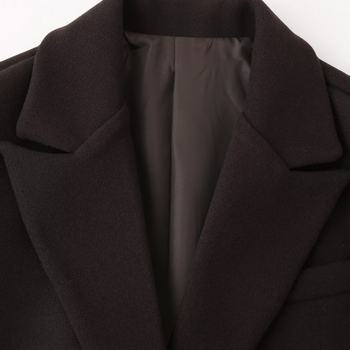 Дълъг дамски блейзър с ресни, едноцветен, памучна тъкан (80–90% памук), дълги ръкави, street fashionista стил