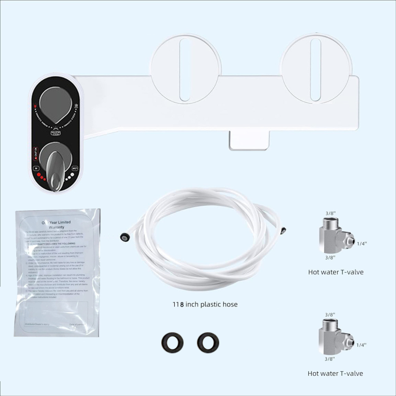 Forró- és hideg kettős permetezésű bidé tisztító, ultra vékony, elektromos áram nélkül, egyszerű telepítés, 136-200 mm lyukköz, modell 2110, ABS anyag