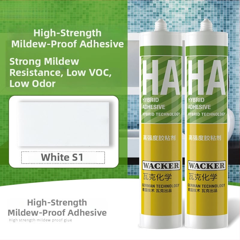 Σιλικόν σφραγιστικό υψηλής ιξώδους για κουζίνα και μπάνιο – Αντιμυκητιακό, Αδιάβροχο, Σφράγιση ακμών, χωρίς καρφιά, Μοντέλο HA Adhesive, CE & 3C πιστοποιήσεις