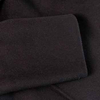 Ženski vuneni kaput, dvostrani 100% vuna, ovratnik s listom lotosa, slobodan kroj, duga duljina 80–100 cm, kopčanje sa vezicama na prednjem dijelu