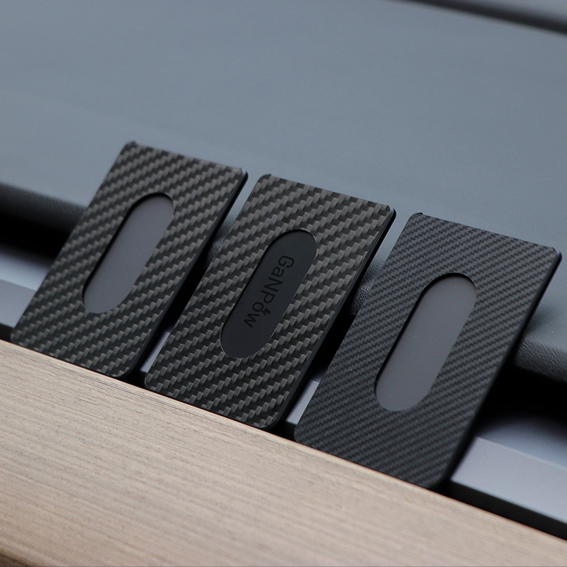 GaNPow Szénszálas kártyatartó MagSafe-kel iPhone-hoz, ultra vékony, erős mágneses rögzítés