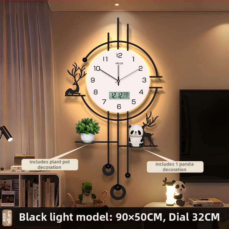 Ρολόι τοίχου, μοντέρνο ορθογώνιο περίβλημα από σίδερο, μπαταριοκίνητο, κίνηση Seiko με sweep-second, αναλογικός δείκτης, για σαλόνι