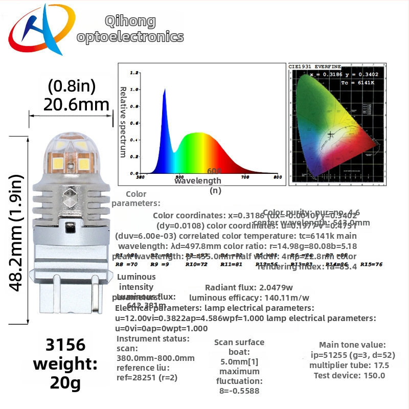 LED αυτοκινητικά φώτα σήμανσης για ένδειξη, φρένο και στροφή - μοντέλο T10-T15-1156/1157-7440/7443, τάση 10-30V, ρεύμα 1A, ισχύς 1W, θερμοκρασία χρώματος 5500-6000K