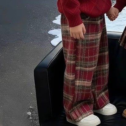 Детска пола в корейски стил, плисирана, 60% полиестер, за деца 3–8 г., Зима 2025