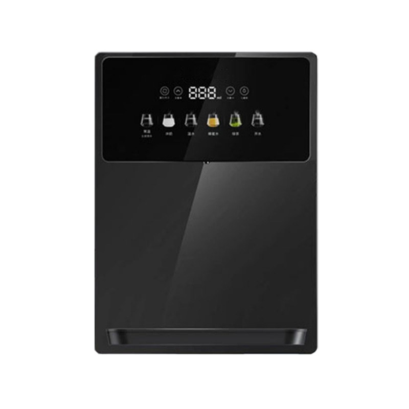 Диспензер за гореща и студена вода с двойно изходче, температурен диапазон 5–98°C, дневен капацитет 24 000, корпус от закалено стъкло