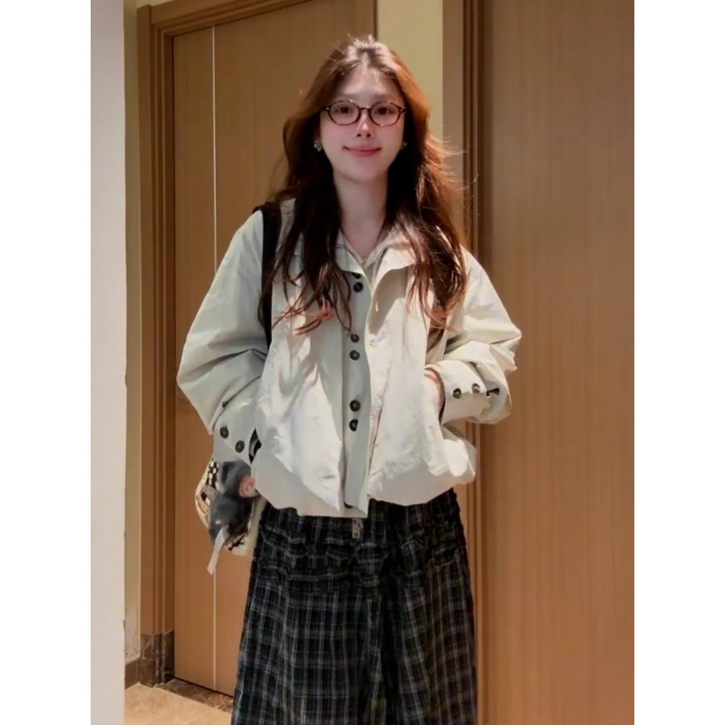 Къс работен жакет за жени – А-образна кройка, поло яка, цип, дълги ръкави, полиестер ≥95%