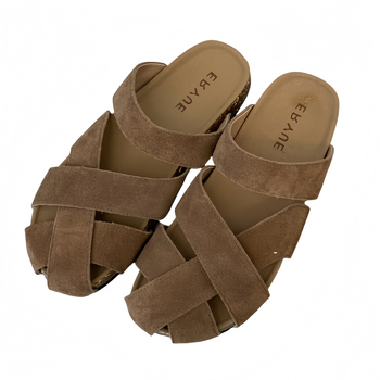 Ženske sandale za plažu slip-on s zatvorenim prstom – gornji dio PU, gumena đona, okrugli vrh, korejski stil