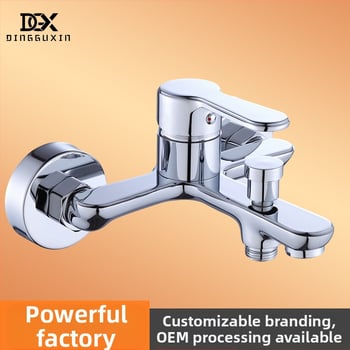 Robinet de duș încastrat în perete, triplu pentru cadă — cupru placat electrolitic, cartuș ceramic, 0,1–1,6 MPa, 0–99 °C, model DG00530