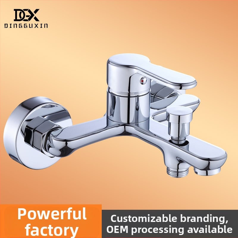 Robinet de duș încastrat în perete, triplu pentru cadă — cupru placat electrolitic, cartuș ceramic, 0,1–1,6 MPa, 0–99 °C, model DG00530