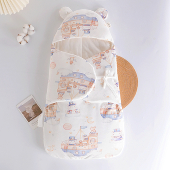 Бебешки спален чувал, кокон стил, 95% чист памук, антибактериален и влагоотводящ, за новородени 0–1 г., подходящ за зима, пролет и есен