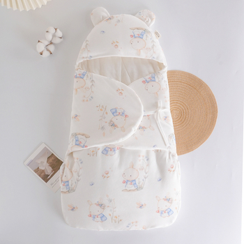 Бебешки спален чувал, кокон стил, 95% чист памук, антибактериален и влагоотводящ, за новородени 0–1 г., подходящ за зима, пролет и есен