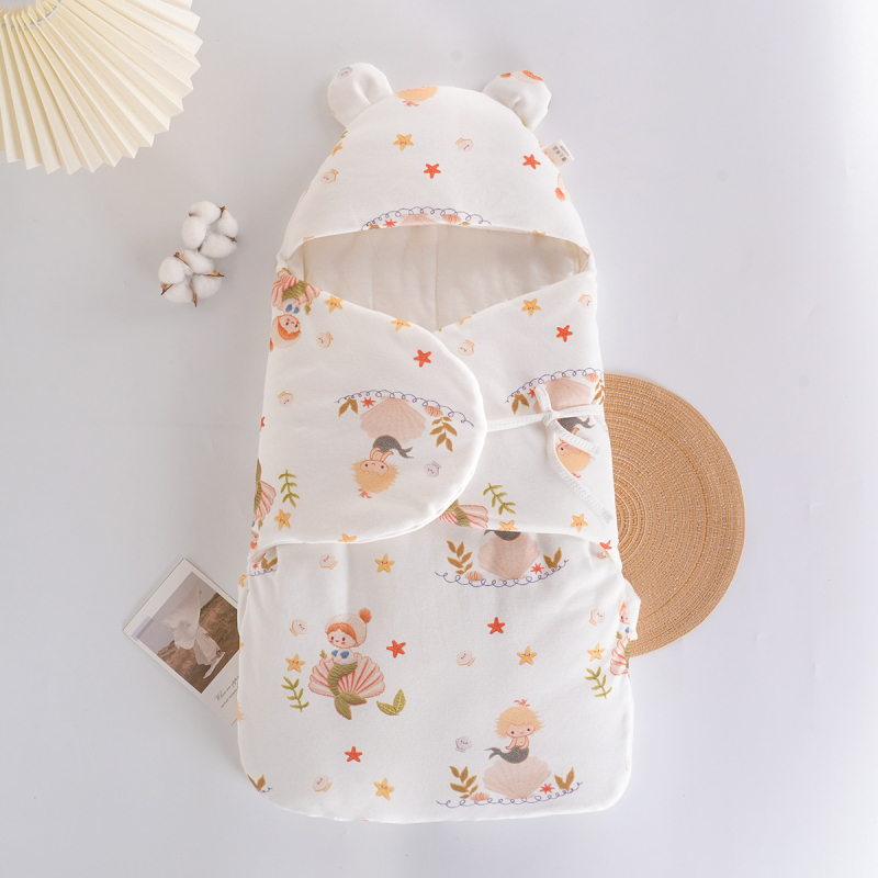 Бебешки спален чувал, кокон стил, 95% чист памук, антибактериален и влагоотводящ, за новородени 0–1 г., подходящ за зима, пролет и есен