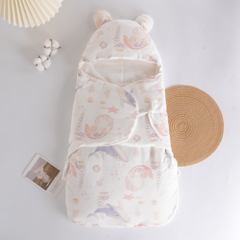 Бебешки спален чувал, кокон стил, 95% чист памук, антибактериален и влагоотводящ, за новородени 0–1 г., подходящ за зима, пролет и есен