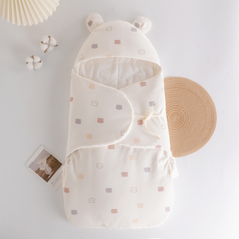 Бебешки спален чувал, кокон стил, 95% чист памук, антибактериален и влагоотводящ, за новородени 0–1 г., подходящ за зима, пролет и есен