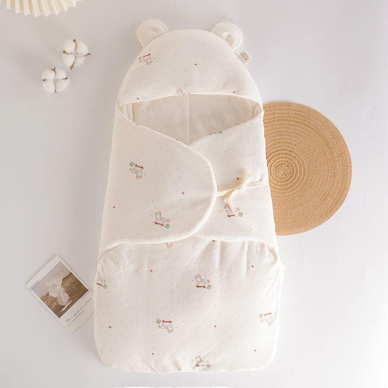 Бебешки спален чувал, кокон стил, 95% чист памук, антибактериален и влагоотводящ, за новородени 0–1 г., подходящ за зима, пролет и есен