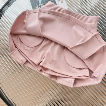 Детска спортна пола с вградени шорти, бързосъхнеща материя, плисиран дизайн, корейски стил, за момичета на възраст 3–8 години