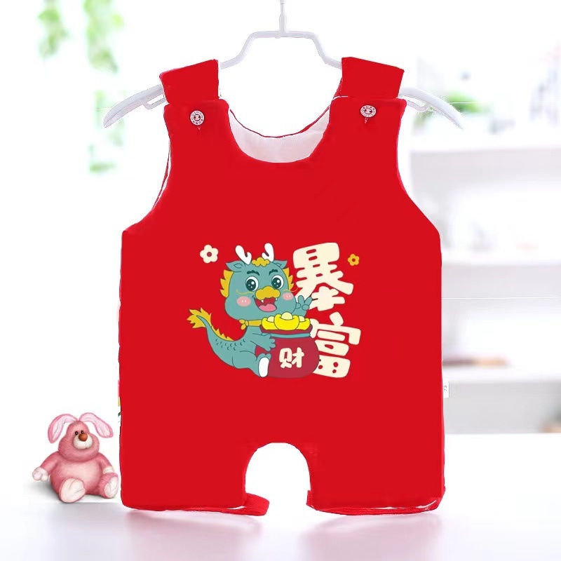 Бебешка памучна коремна лента — дебела топла жилет-стил коремна защита с мультяшен принт, памучна подплата и пълнеж, за 0–3 г