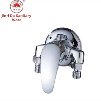 Robinet amestec pentru duș triunghiular, montaj pe perete, corp din aliaj cupru-zinc, cartuș ceramic, 0–80 °C