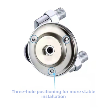 Robinet amestec pentru duș triunghiular, montaj pe perete, corp din aliaj cupru-zinc, cartuș ceramic, 0–80 °C