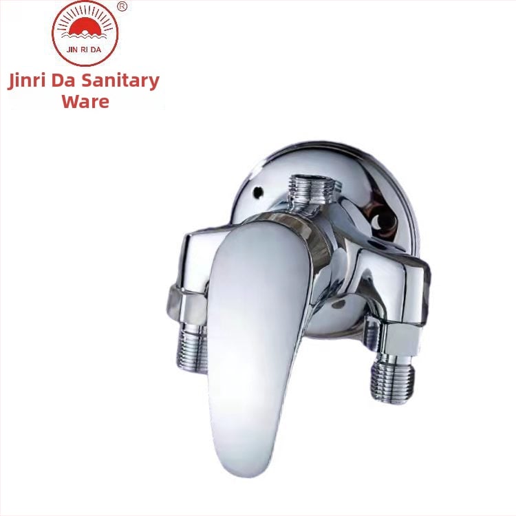 Robinet amestec pentru duș triunghiular, montaj pe perete, corp din aliaj cupru-zinc, cartuș ceramic, 0–80 °C