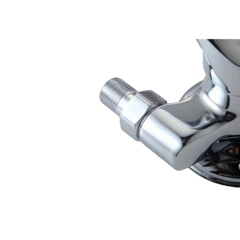 Robinet amestec pentru duș triunghiular, montaj pe perete, corp din aliaj cupru-zinc, cartuș ceramic, 0–80 °C