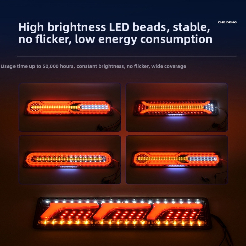 LED zadné svetlo Steyr light guide tail light pre auto, dodávku a nákladné auto | LED svetelný zdroj; Plastové telo; Pre auto, dodávku a nákladné auto; Životnosť 50000h