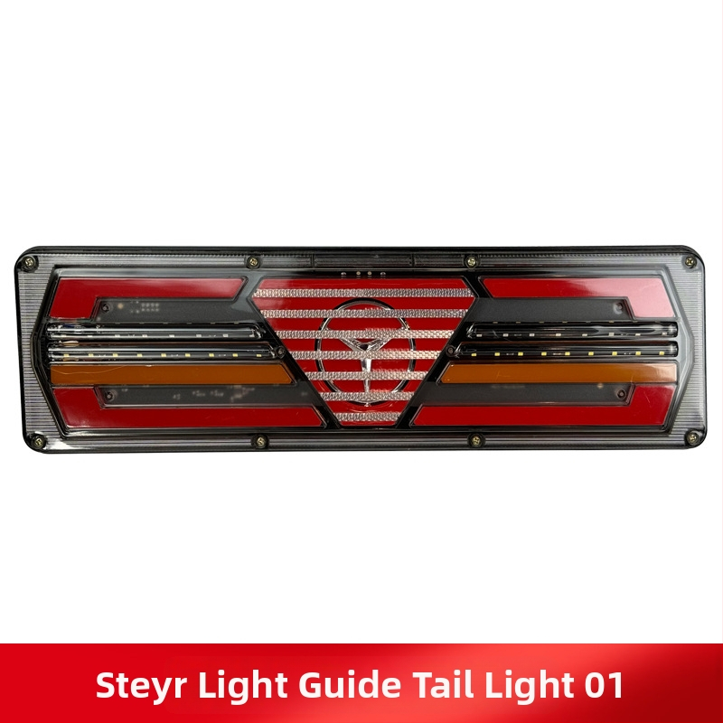 LED zadné svetlo Steyr light guide tail light pre auto, dodávku a nákladné auto | LED svetelný zdroj; Plastové telo; Pre auto, dodávku a nákladné auto; Životnosť 50000h